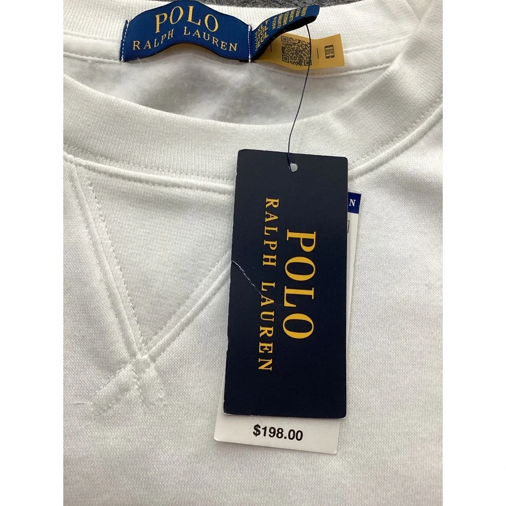 Polo Ralph Lauren Polo Bear White Fleece Sweatshirt 3XLT New With Tags
